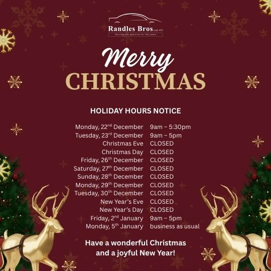 Christmas Opening Hours