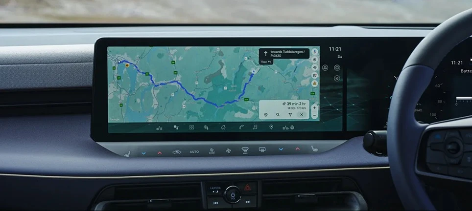 In-Car route planner by Google Maps